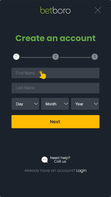 Tap the Register button