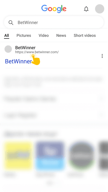 Open the official BetWinner website