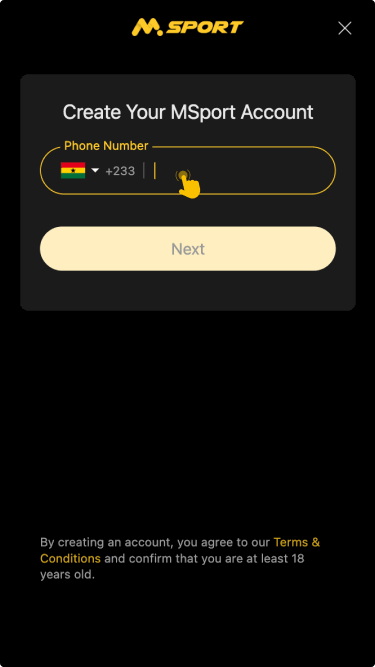 Sign up for an account