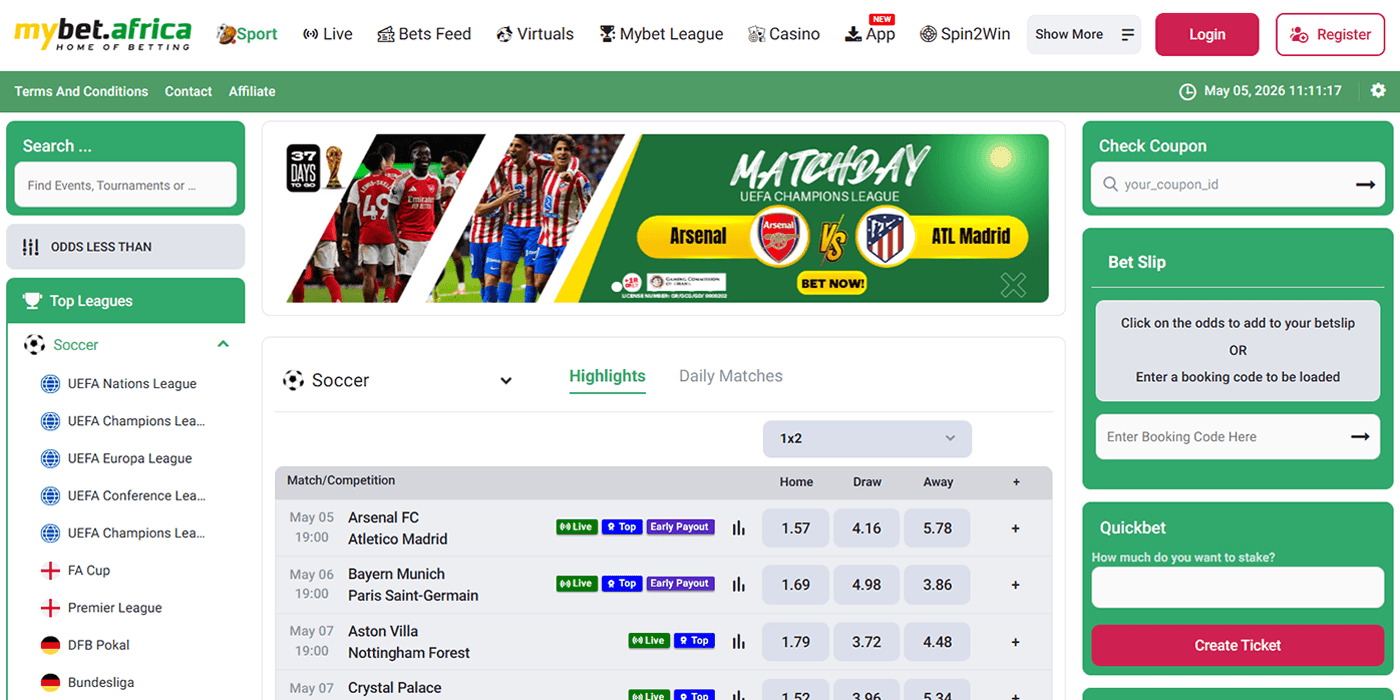 Mybet.africa Ghana Site