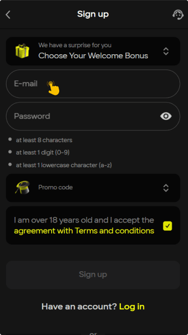 Create a new account