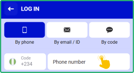 Input your credentials
