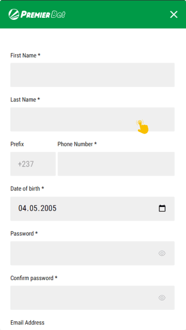Create a new account