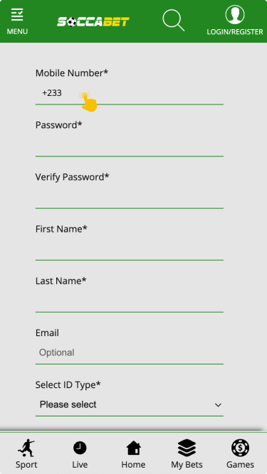 Complete the registration procedure